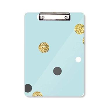 Imagem de Golden Abstract Plants Art Pattern Prancheta pasta, bloco de escrita A4