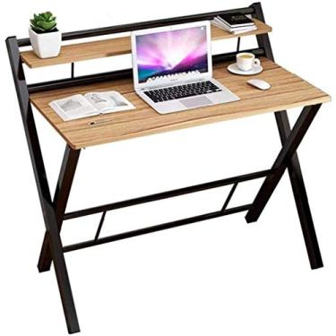 Imagem de Mesa dobrável portátil para mesa de computador, cabeceira pequena, mesa de estudo, mesa simples para casa com folhas caídas (cor: A) - Atualização