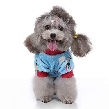 Imagem de UponPak Suéter de cachorro para animais de estimação quente pijama macio suéter de gato roupas para filhotes pequeno suéter de inverno para cães