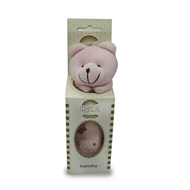 Imagem de Naninha Hsc Plush Algodão Urso Rosa