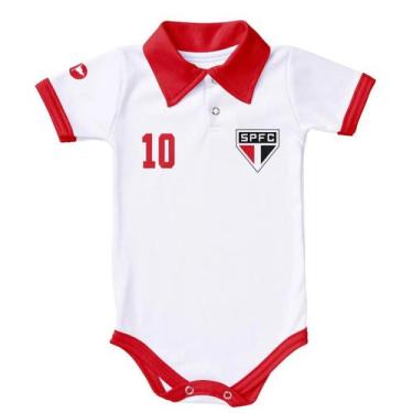 Imagem de Body De Bebê São Paulo Camisa Polo Roupinha Time Futebol - Torcida Bab