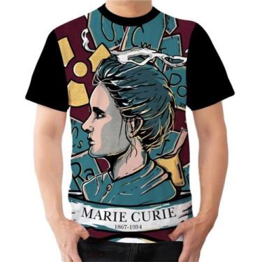 Imagem de Camisa Camiseta Marie Curie Cientista Mulher Física Nobel - Estilo Viz