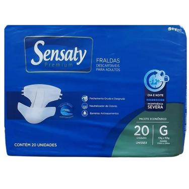 Imagem de FRALDA GERIÁTRICA SENSATY PREMIUM G DE 70 À 90KG DryLock