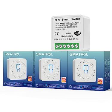 Imagem de Módulo Automação Inteligente, 16A Mini Interruptor inteligente wifi, Módulo de Interruptor Interno diy suporta 2 vias de controle, Compatvel com Alexa/Google Home.(3 PCS)