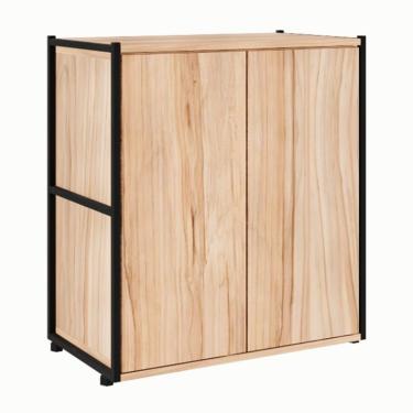 Imagem de Armário de Escritório Shelf 2 PT Calvi e Preto 71 cm