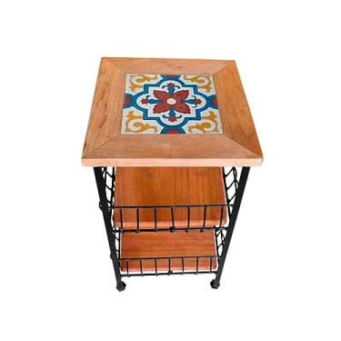 Imagem de Cesto Organizador Fruteira 2 Andares Preta Madeira Ferro (S02)