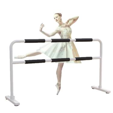 Imagem de Ballet Barre Barra de balé de aço branco, prensa de perna para estúdio de dança em casa móvel, forte capacidade de carga (Color : White, Size : 1.5M/5FT)