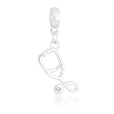 Imagem de Pingente Berloque Estetoscópio Pandora Banhado a Prata 925 - Premium