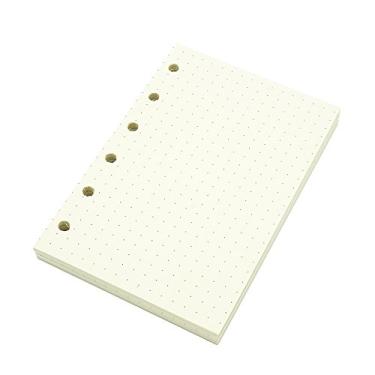Imagem de Refil de agenda de 6 furos com 4 designs básicos, refil de caderno A7, 100 gsm, ponto, grade, linha, papel em branco, 12 x 8 cm, 80 folhas/160 páginas, Harphia