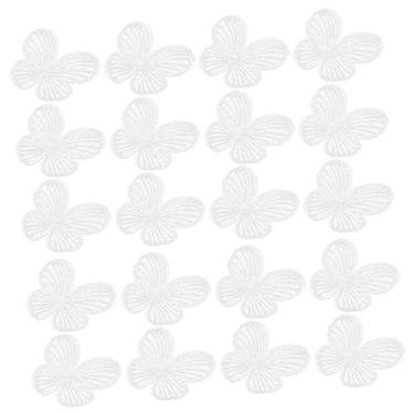 Imagem de Operitacx 20 Unidades acessórios de borboleta decoração light aplique de renda de borboletas acessórios de crachá bordado de roupas borboletas bordadas DIY fragmento distintivo jeans decorar