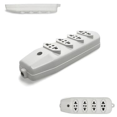 Imagem de Régua Filtro de Linha Tomada em Barra 4 Conectores 2P+T - Extensão Sem Cabo, Dual Voltage 10V 20V - Bivolt - 110V 220V - CompleteStore®