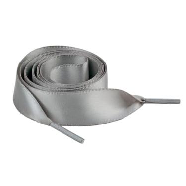 Imagem de 1Pair 2CM Width Flat Ribbon Shoe Laces Rubber Sneakers Silk Satin Shoelace Boot Shoelaces (Color : 14 Grey, Size : 150cm)