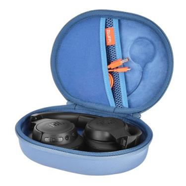 Imagem de ZUJFPL Capa rígida de EVA para JBL Live 770NC/670NC/660NC/650BT/460NC/400BT/500BT e JBL Tune 770NC/710BT/720BT/700BT/750BT/520BT/510BT/760NC/660NC/500/E40. Fone de ouvido sem fio 5BT (Azul: