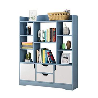 Imagem de e estante de livros, expositor de madeira, organizador de armazenamento para livros, vasos de plantas para casa, escritório, sala de estar, mobiliário (cor: branco tamanho: 10025120 cm) (folha