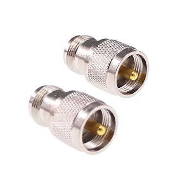 Imagem de RFaha 2 peças UHF macho PL259 para N tipo fêmea RF adaptador coaxial UHF para conector coaxial N (F39-2)