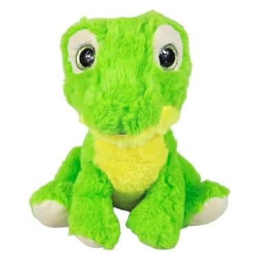 Imagem de Lagarto De Pelúcia Peludinho Olho Brilhante Brinquedo Bichinho Selva 23Cms Verde Rosa (Verde)