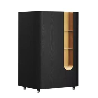 Imagem de Reception Desk With Counter Mesa de recepção branca com contador com rodas, balcão varejo para loja de roupas, salão de beleza(Color:Black,Size:Medium)