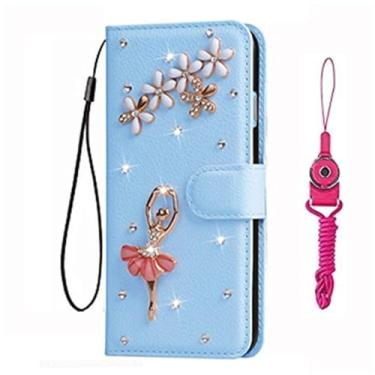 Imagem de Capa protetora para Motorola Moto Edge 50 Fusion, carteira de couro brilhante feita à mão, alça de pescoço, suporte, fecho magnético, capa de telefone Motorola Edge 50 Fusion (tamanho 13)