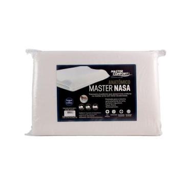 Imagem de Travesseiro Viscoelástico Master Nasa Anatômico Branco 63X42x13cm 0027