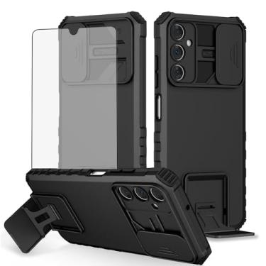 Imagem de Asuwish Capa de telefone para Samsung Galaxy A35/A55 5G com protetor de tela de vidro temperado e capa de câmera deslizante suporte suporte acessórios de célula protetora A 35 55 35A 55A A355G A555G