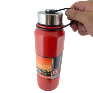 Imagem de Garrafa Térmica Água Inox 1000ML Academia Squeeze Carro LM-P1320-VM (Vermelho)