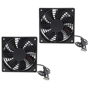 Imagem de 2pcs Computador Caso Ventilador Ultra Silencioso Ventilador de Resfriamento Silencioso 5V USB PC Cooler Ventilador Caso Ventiladores Super Silencioso Ventilador de Resfriamento de