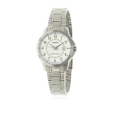 Imagem de Casio Relógio analógico feminino LTP-V004D-7B de aço inoxidável, Relógio analógico