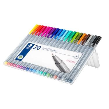 Imagem de Caneta Triangular, Staedtler, Fineliner Triplus, 334 SB20 03, 0.3mm, 20 Cores