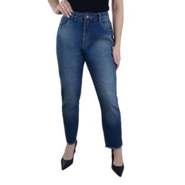 Imagem de Calça Feminina Kacolaco Jeans Mom Azul Denin - K47831-Feminino