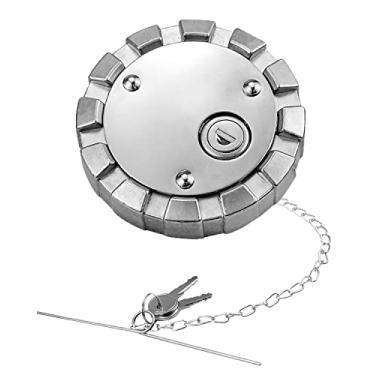 Imagem de Tampa de combustível a diesel com trava de 8,8 cm, rosca de 5,5 TPI apto para tanque de combustível Kenworth Freightliner Peterbilt Western Star, tampa de gás com bloqueio de tanque semi caminhão substitui 572.1036, SNV 431089 com 2 chaves, 1 pacote