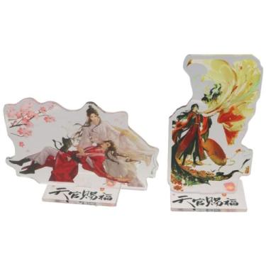 Imagem de Tian Guan Ci Fu Acrylic Stand Figure, Hua Cheng Xie Lian Figure Models Fashion Cartoon Character Design, for Fans Collection Gift