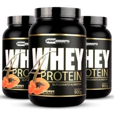 Imagem de Combo 3 Unidades - Whey 4 Protein 900g - Pro Corps (900g, Papaya)