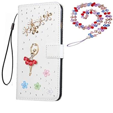 Imagem de Capa para Nokia G50 5G, capa protetora de couro brilhante com ranhuras para celular e alça de pescoço [suporte] [compartimentos para cartões] [fecho magnético] para Nokia G50 5G capa de telefone (#