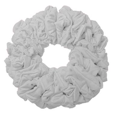 Imagem de Scrunchies de mistura de algodão poli a granel 36 peças da Color, pacote de elásticos elásticos de cor do time (branco)