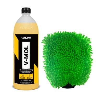 Imagem de Shampoo Desengraxante V-Mol Vonixx 1,5L + Luva Microfibra Dupla Autoam