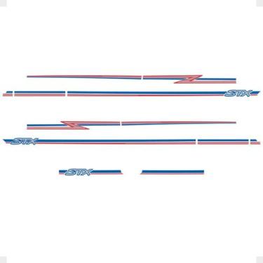 Imagem de Faixa Compatível Ranger Stx 1995 King Adesivo Azul/Vermelho - SPORTINO