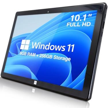 Imagem de Fusion5 Tablet PC Windows 11 de 10,1 polegadas - tablet ultrafino FWIN232 Plus - 8 GB de RAM, tela Full HD de 10 polegadas, WiFi 5G, CPU Quad-Core, USB 3.0, Micro HDMI, câmeras duplas, Bluetooth