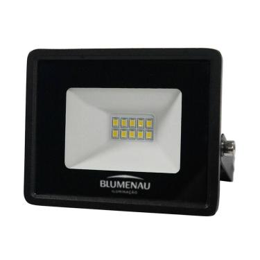 Imagem de Refletor Blumenau De Led Slim 10w Verde Preto Bivolt