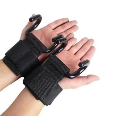 Imagem de Luva Strap com Garra de Aço para Treino de Musculação Par Yangfit