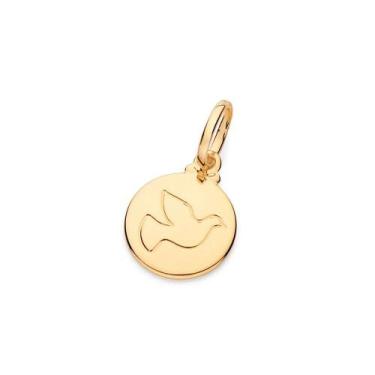 Imagem de Pingente banhado ouro 3x 24k 18k e 22k  unissex espírito santo medalha