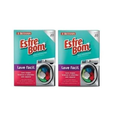 Imagem de Lenço Lave Fácil Antimanchas Esfrebom Kit Com 2 Unidades - Esfrebom Be