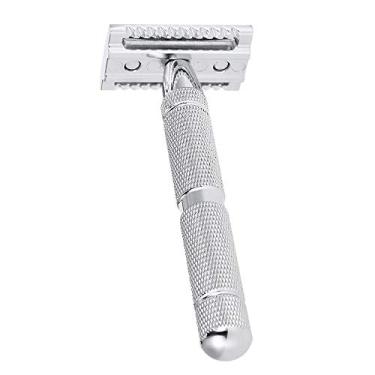 Imagem de Navalha de Segurança de Aço Inoxidável, Navalha de Barbear de Borda Dupla Masculina Tradicional Ferramenta de Barbear de Barba Manual, Tamanho Compacto Leve, para Uso Doméstico e