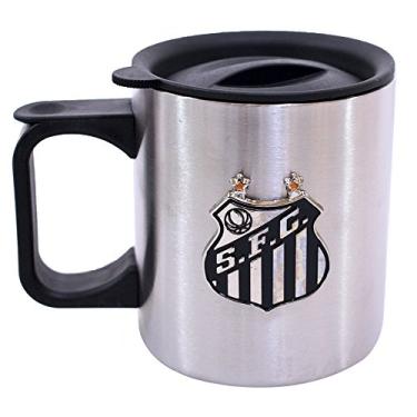 Imagem de Caneca Inox Santos Com Tampa 370ml Oficial