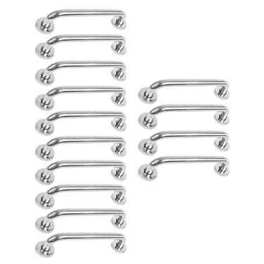 Imagem de Alça de Apoio Inox Barra 40cm Kit 14 Unidades Segurança Idoso Cadeiran