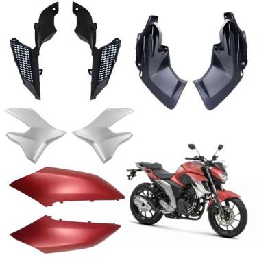 Imagem de Kit carenagem lateral dianteiro fazer 250 vermelho fosco 2018 2019 - P