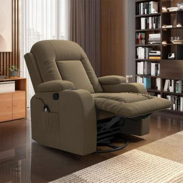 Imagem de Poltrona do Papai Reclinável Giratória e Balanço Sala de Cinema Crihs 