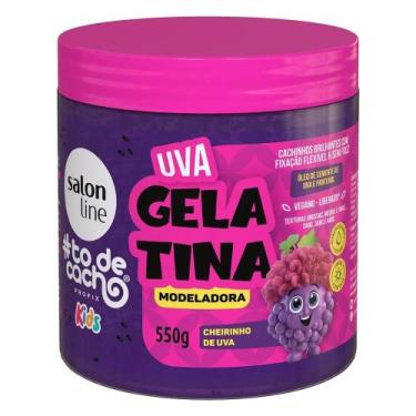 Imagem de Gelatina Capilar Salon Line To de Cacho Kids  Modelador Uva 550g