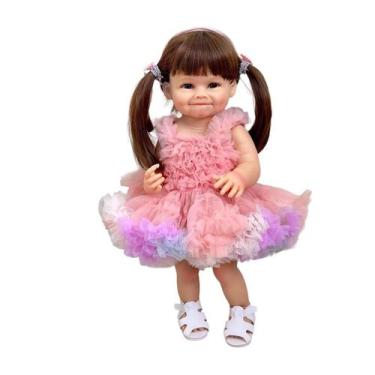 Imagem de Bebe Reborn Menina 100% Silicone 57 Cm - Ester - PRO BABY