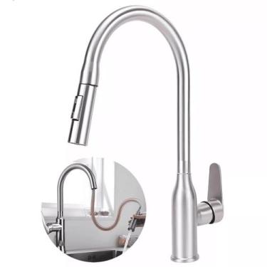 Imagem de Torneira Gourmet Extensível Monocomando com Ducha 2 Jatos para Cozinha