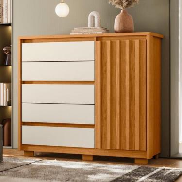 Imagem de Cômoda Sapateira 5 Gavetas 1 Porta Duetto - Albatroz Móveis